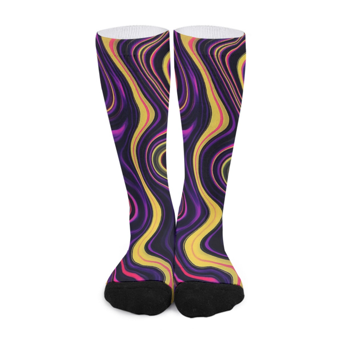 🛸 Cosmic Melt Festival Socks – Psychedelic Swirl Edition