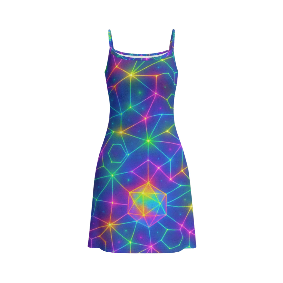 Stellar Grid Mesh Dress