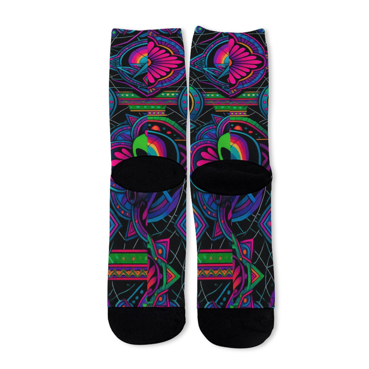 👽 Alien Psy Swirl Festival Socks
