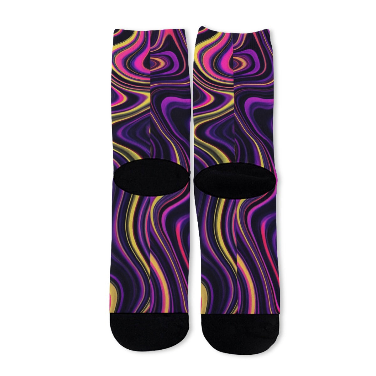 🛸 Cosmic Melt Festival Socks – Psychedelic Swirl Edition
