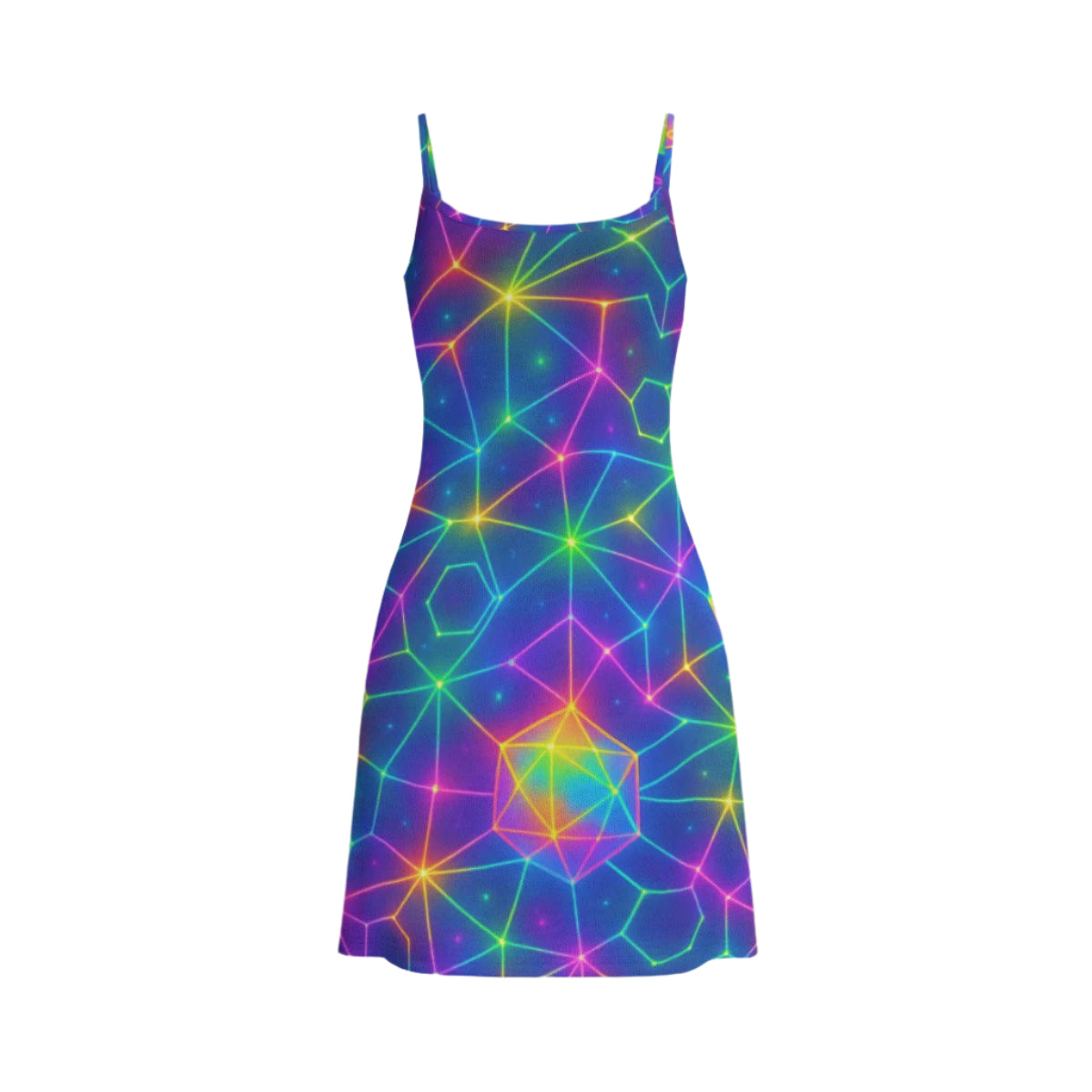 Stellar Grid Mesh Dress