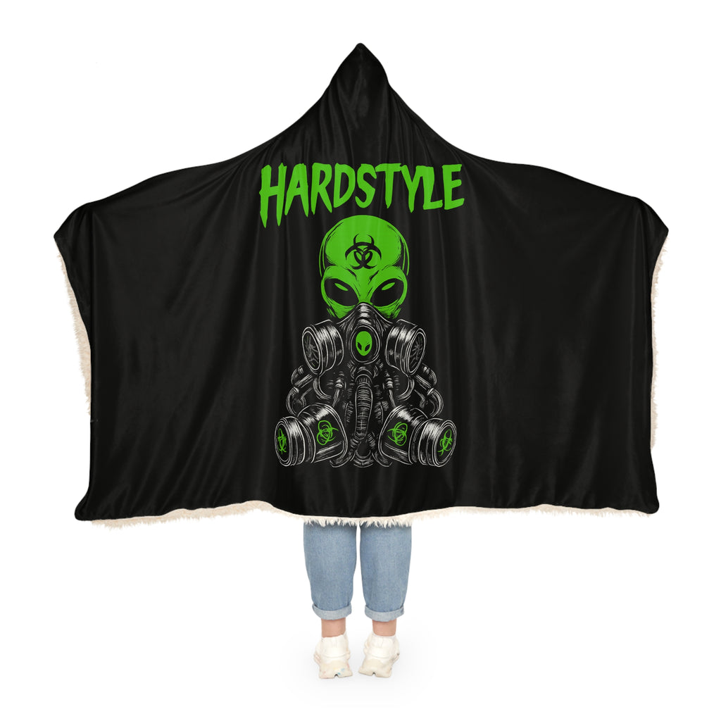 Hardstyle Alien Hooded Rave Blanket – Microfleece or Sherpa Lined