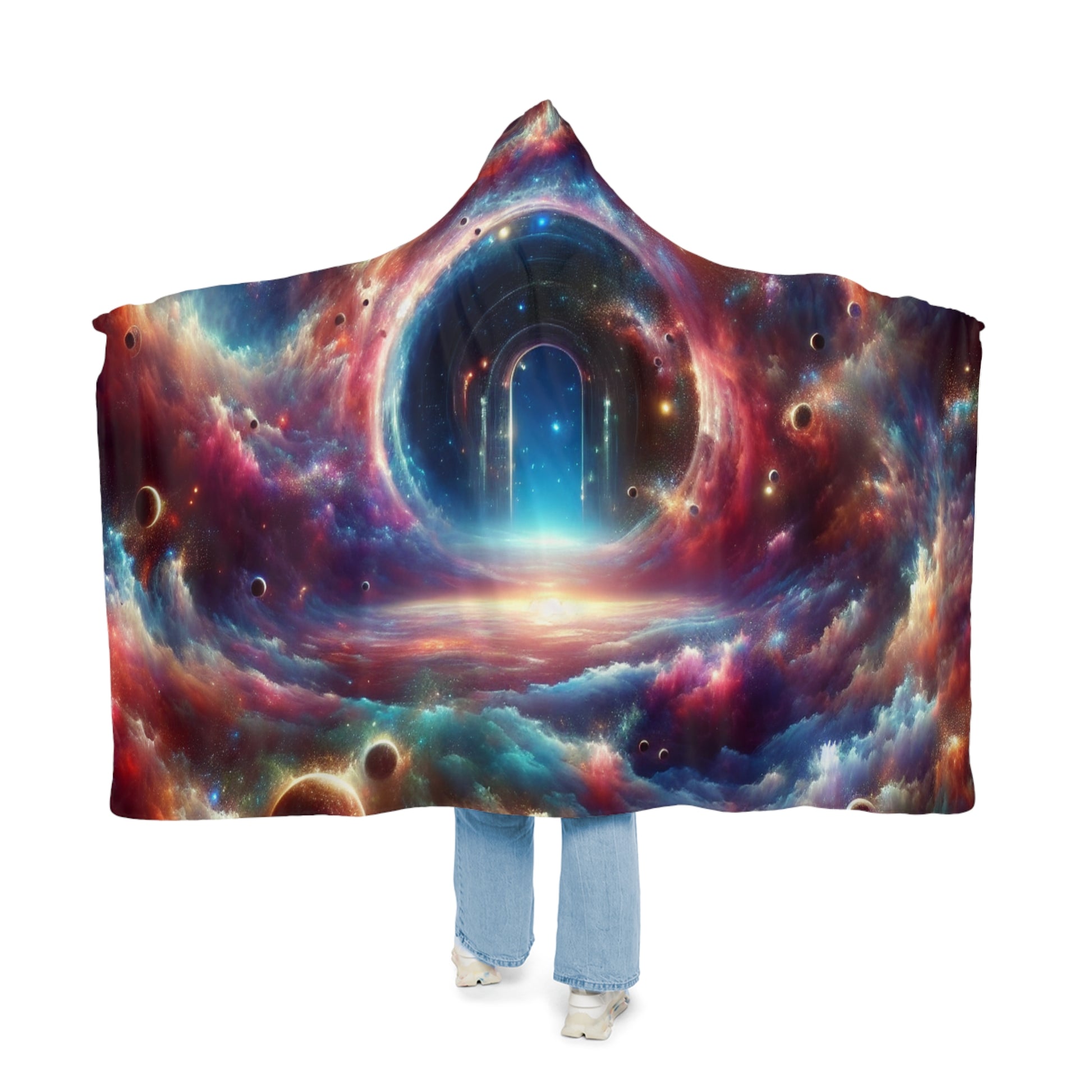 Stargate Portal Hooded Blanket – Ultra Soft Cosmic Cloak