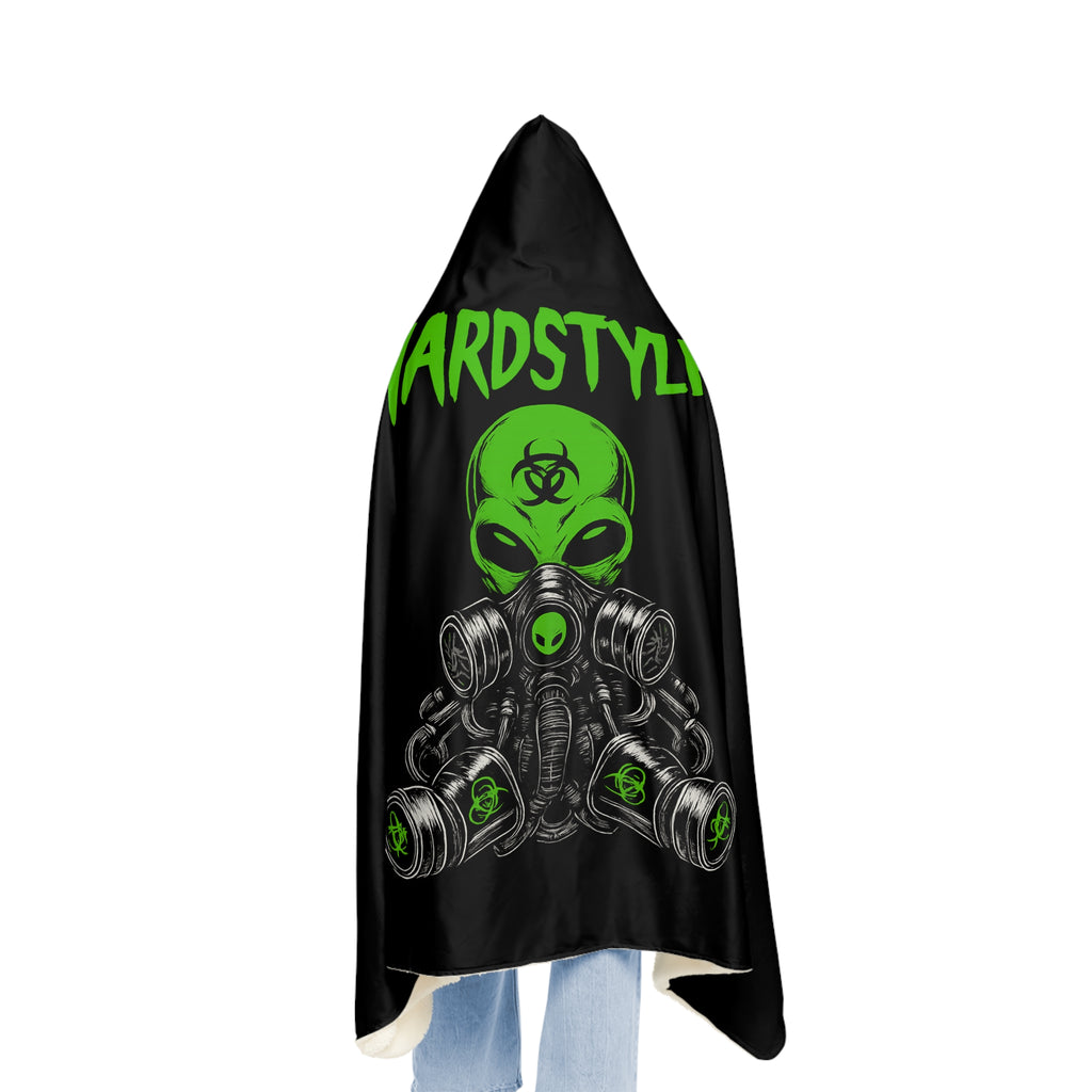 Hardstyle Alien Hooded Rave Blanket – Microfleece or Sherpa Lined