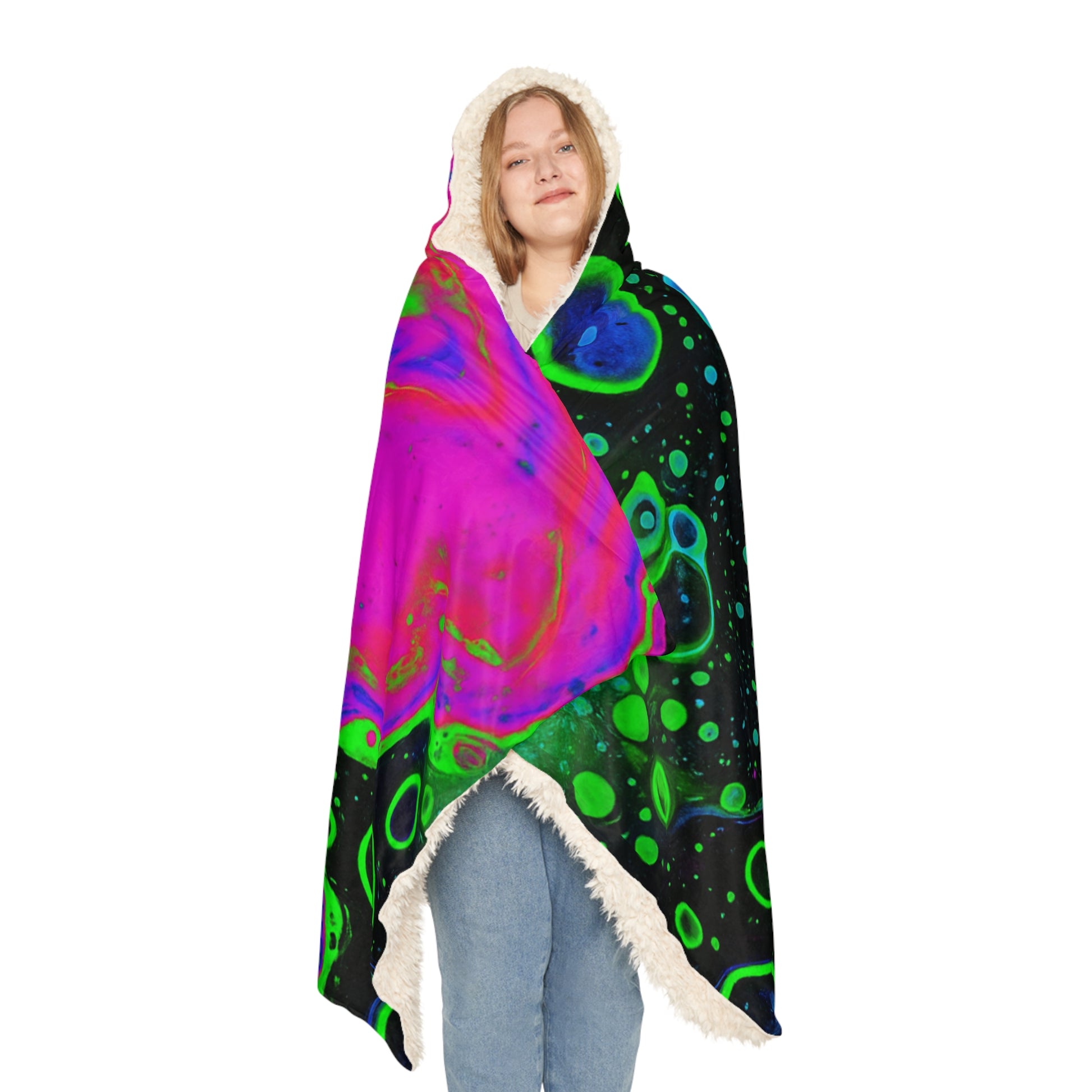 Alien Drip Hooded Blanket – 80" x 55"