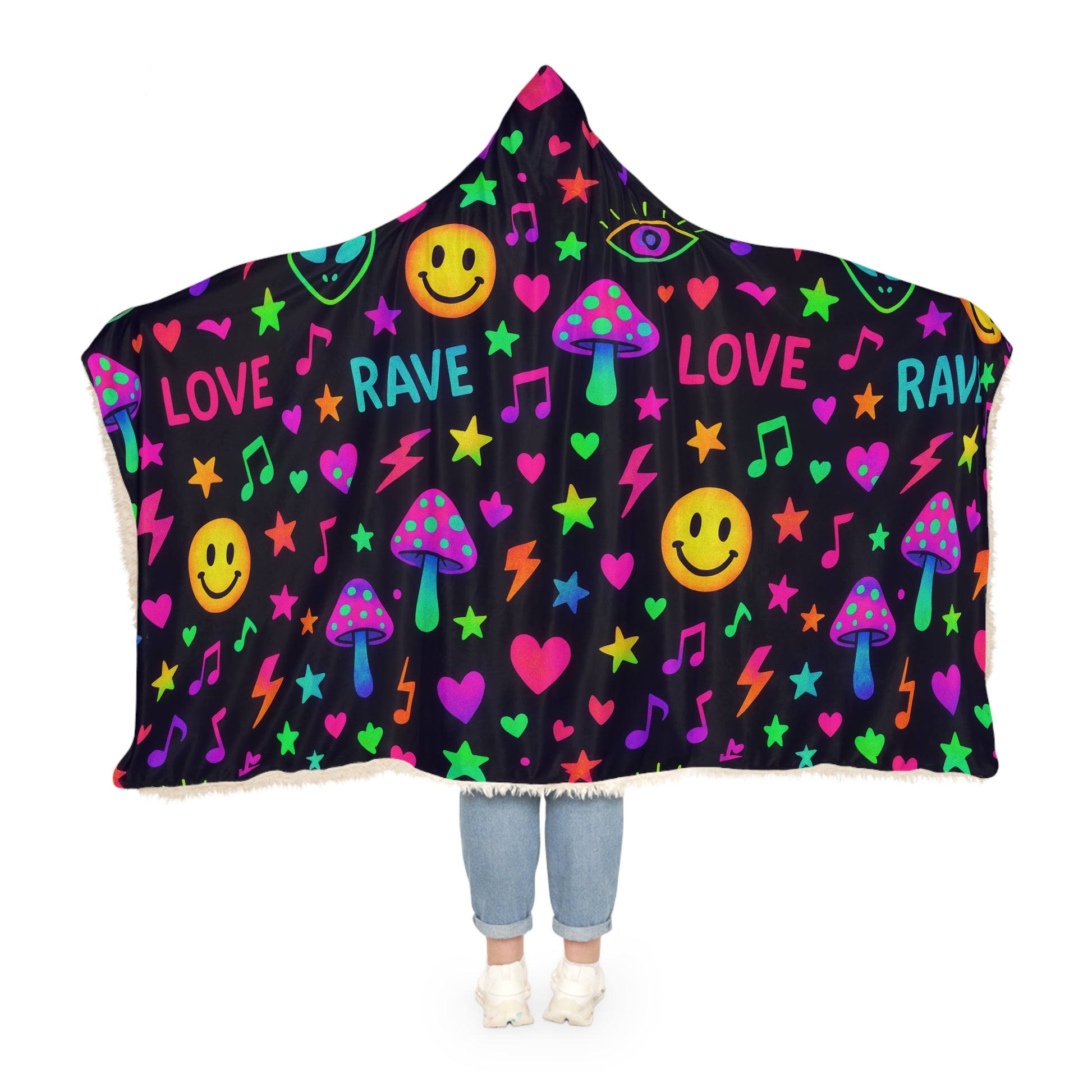 Love & Rave Hooded Blanket
