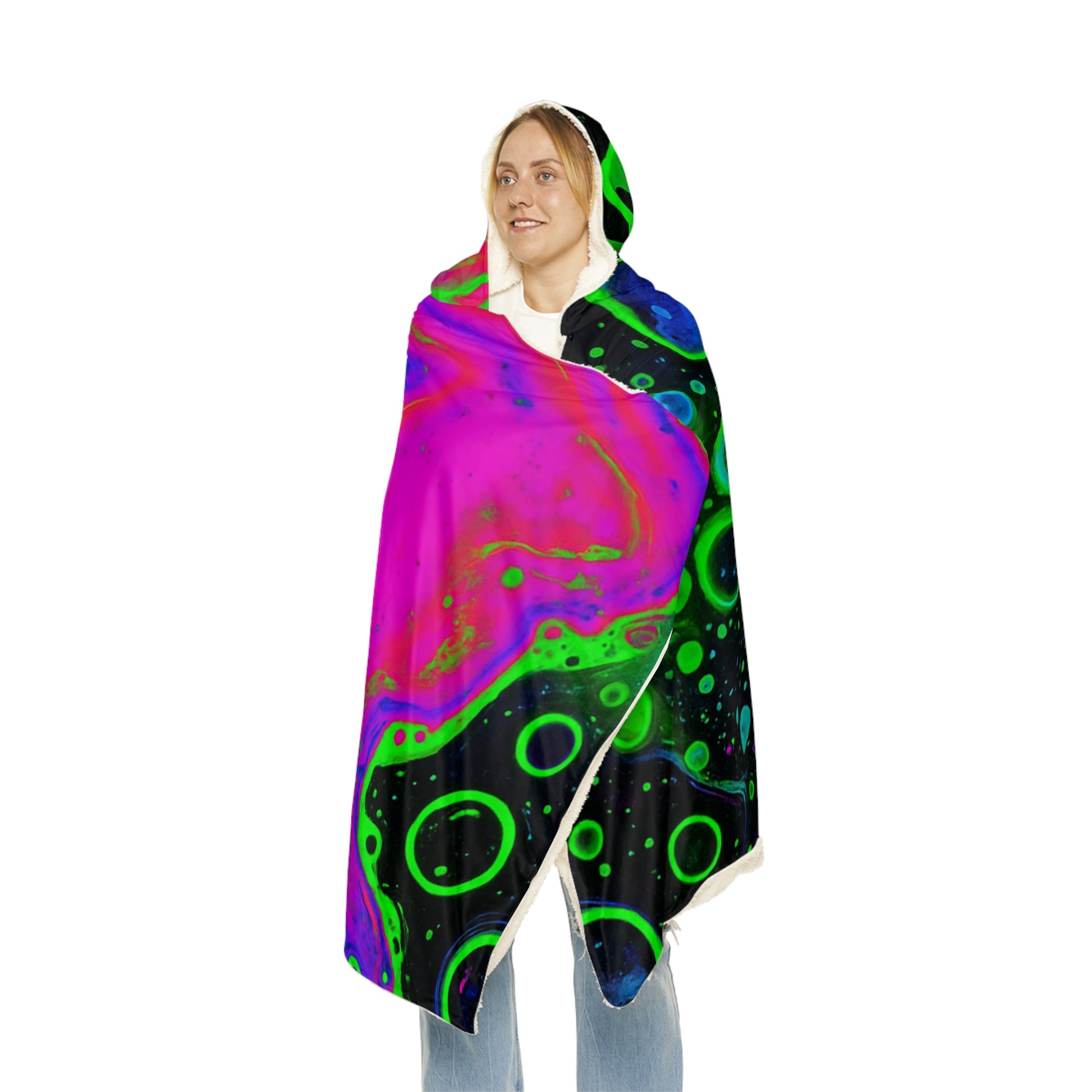 Alien Drip Hooded Blanket – 80" x 55"