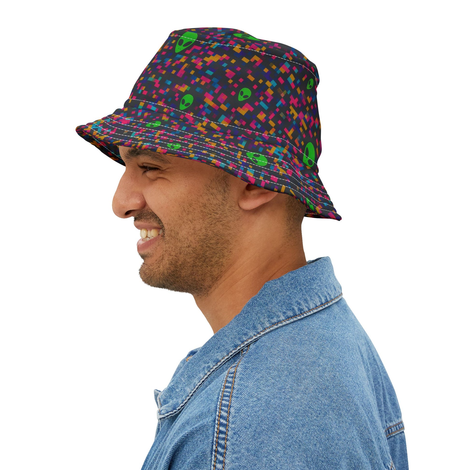 Pixel Alien Bucket Hat