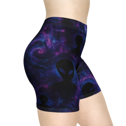 Shadow Alien Galaxy High-Waisted Shorts