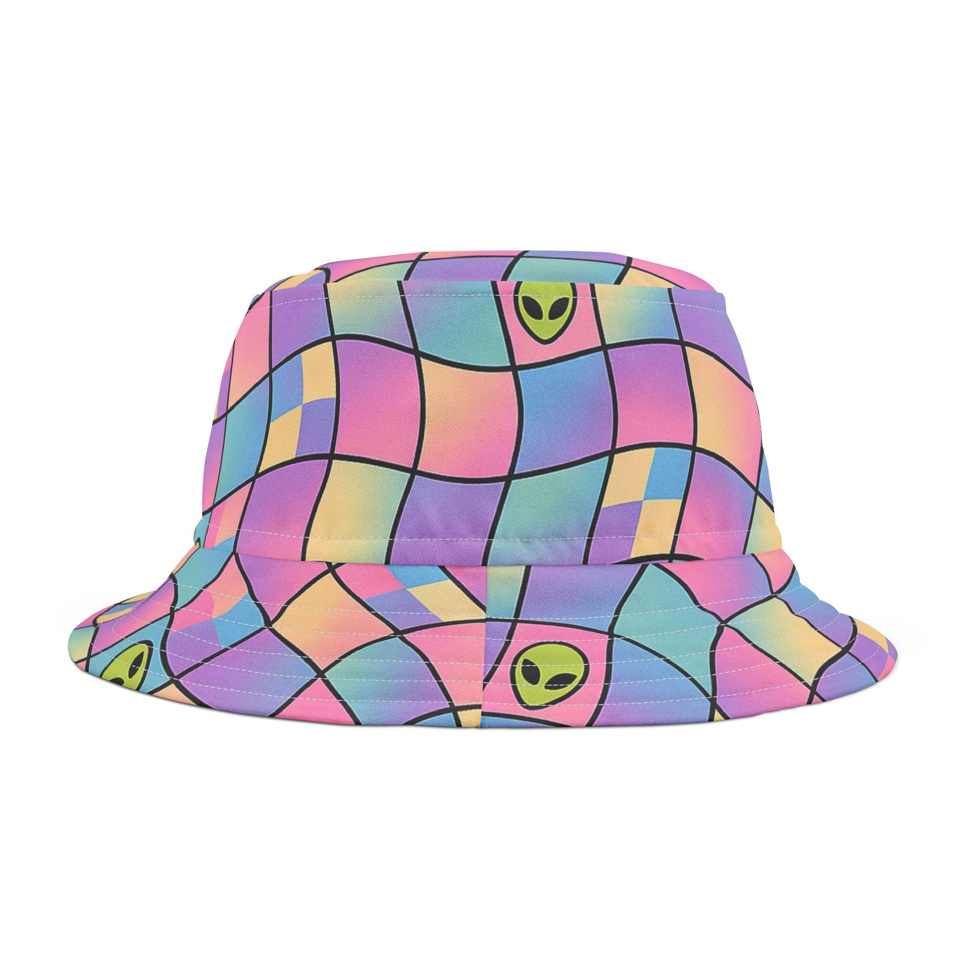Pastel Warp Alien Bucket Hat