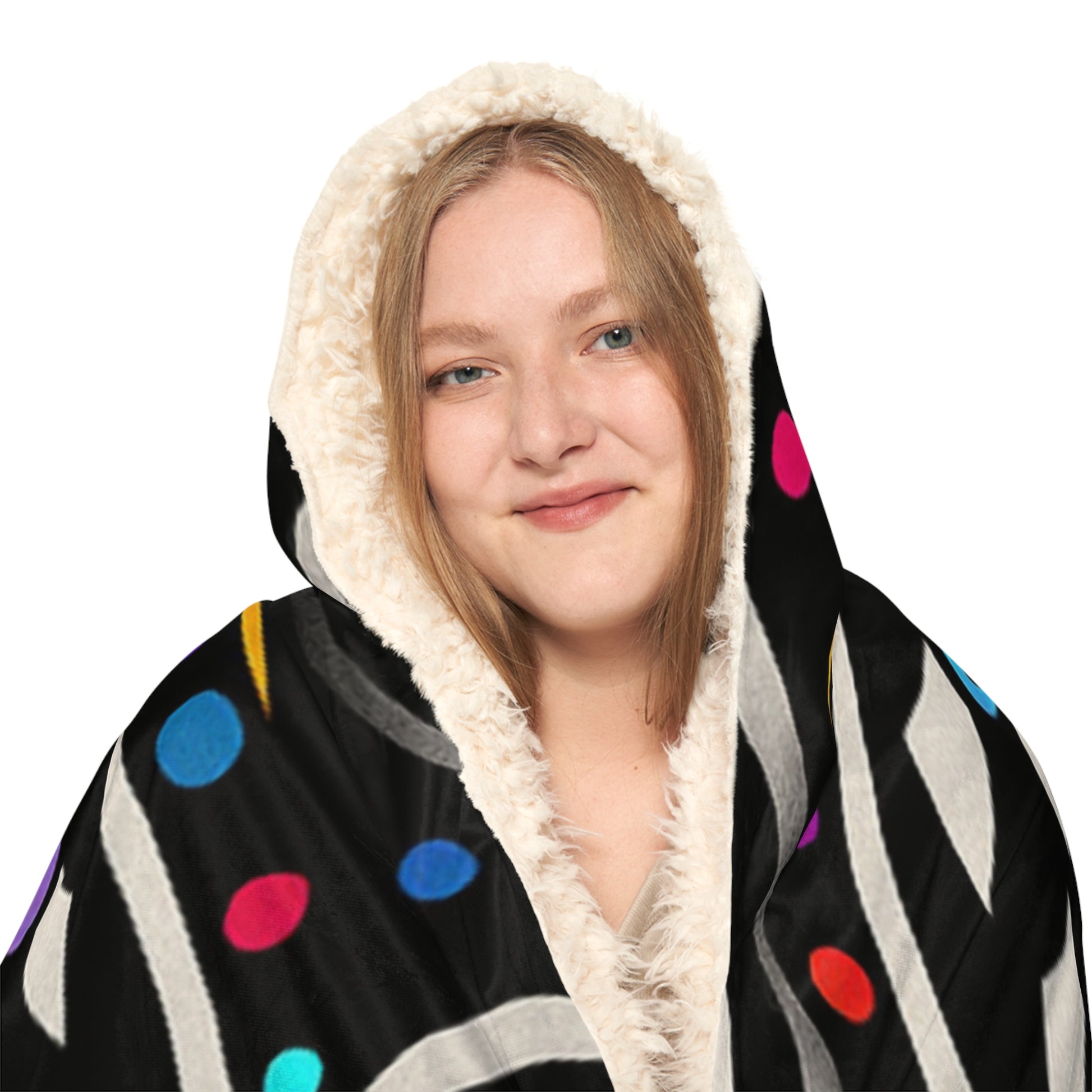 Trippy Leaf Hooded Blanket