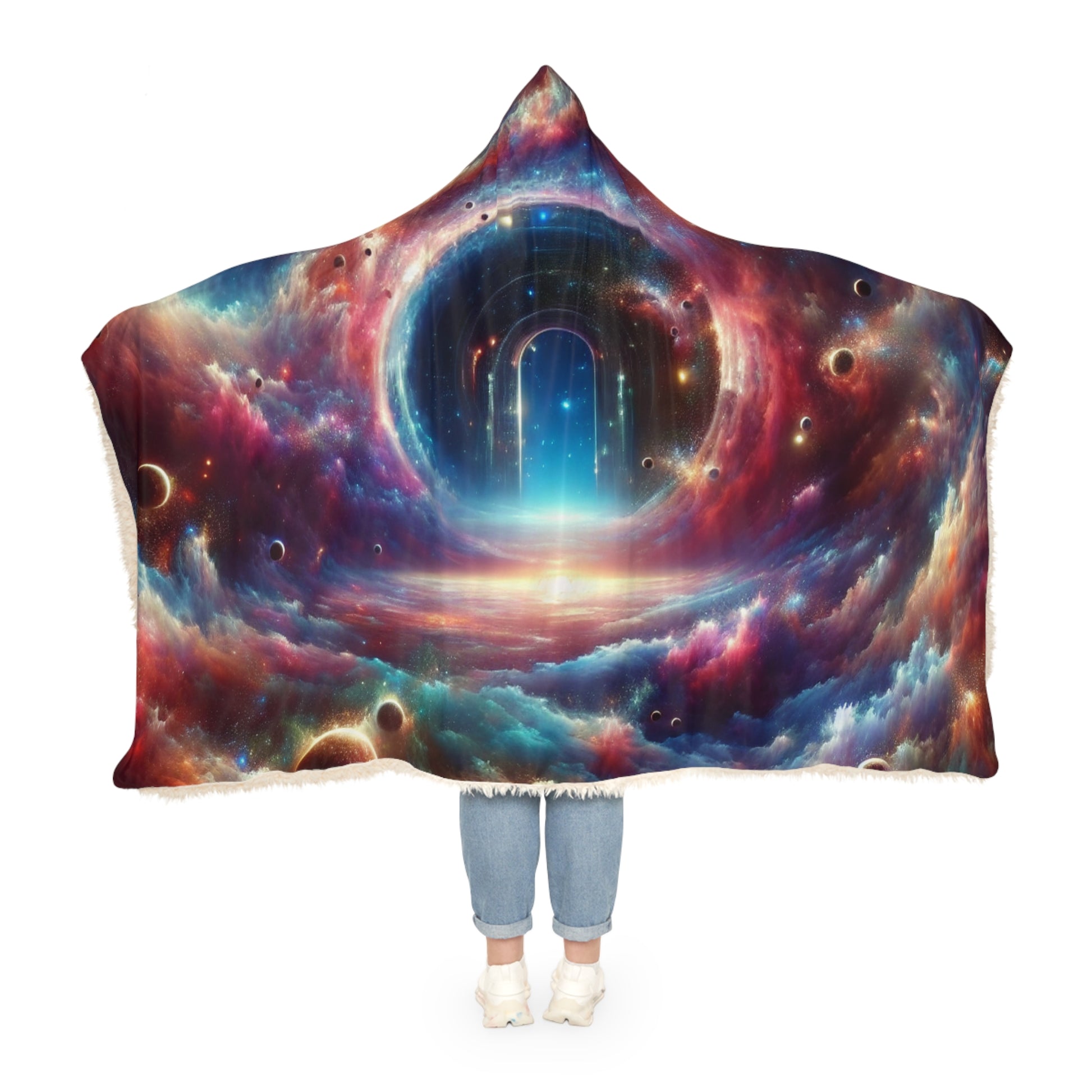 Stargate Portal Hooded Blanket – Ultra Soft Cosmic Cloak