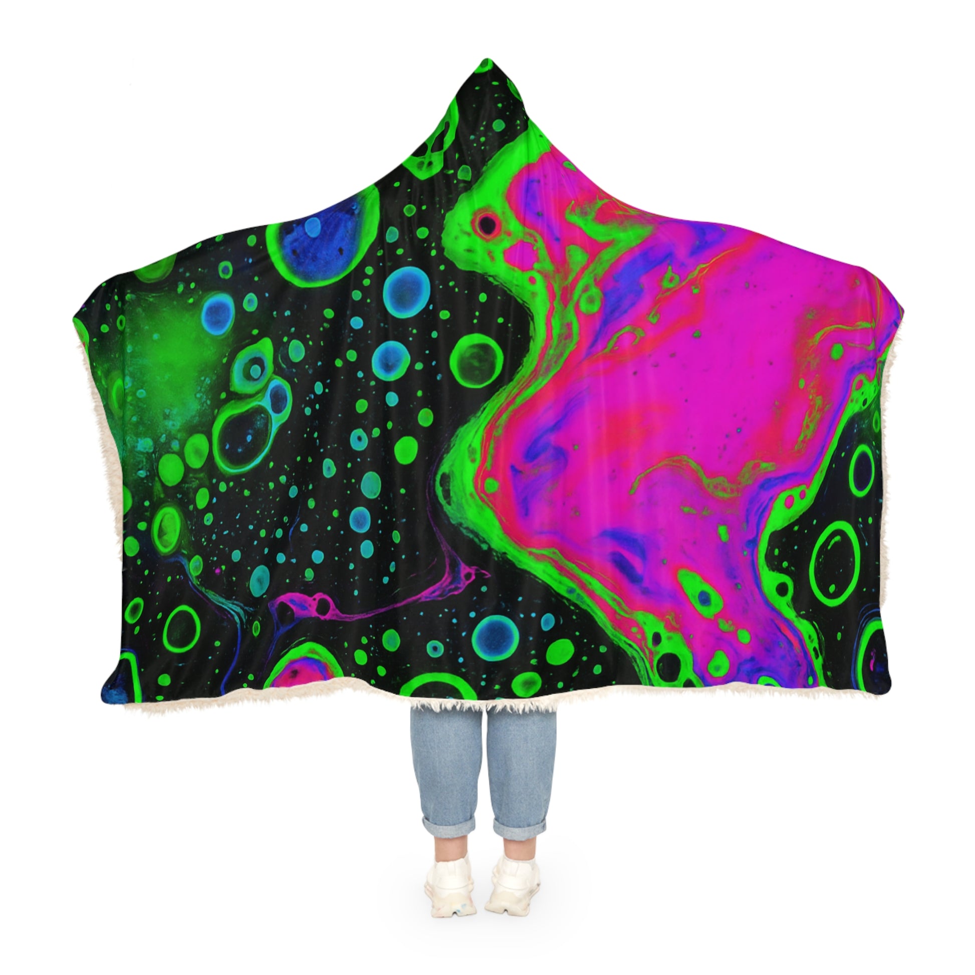 Alien Drip Hooded Blanket – 80" x 55"