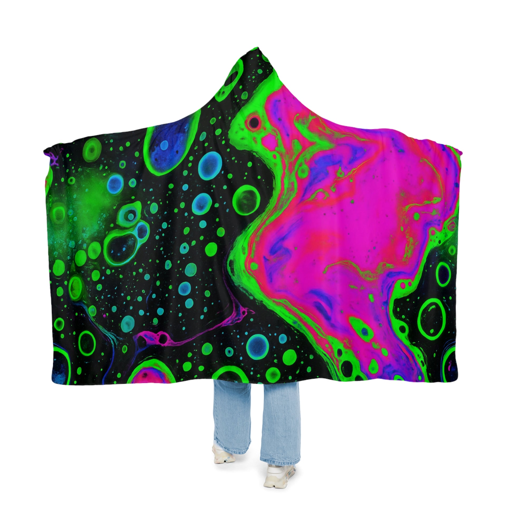 Alien Drip Hooded Blanket – 80" x 55"