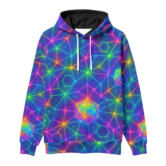 Sacred Geometry Glow Grid Hoodie