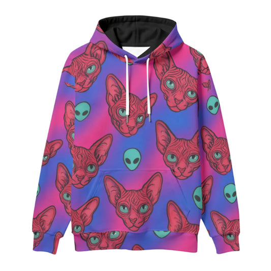 Alien Cat Trippy Hoodie