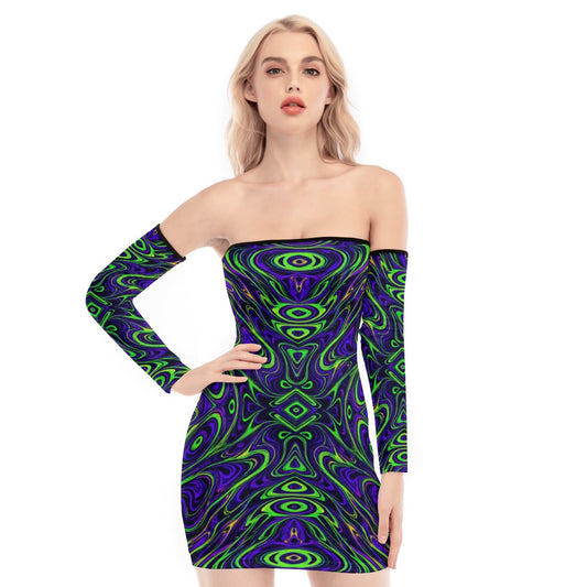 Cosmic Siren Lace-Up Dress
