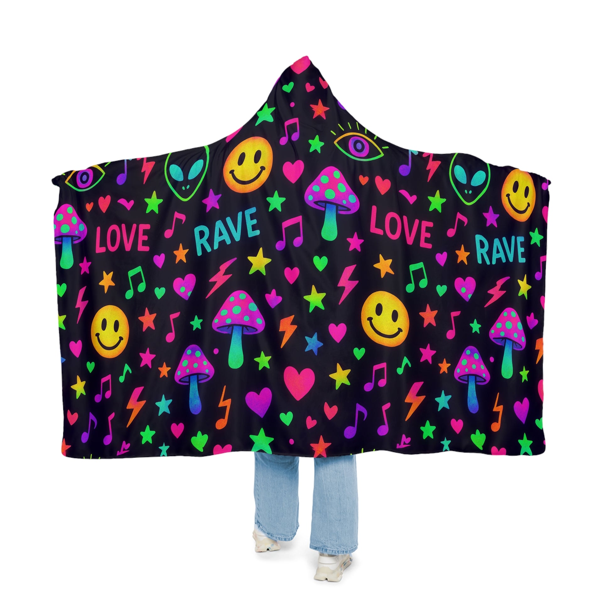 Love & Rave Hooded Blanket