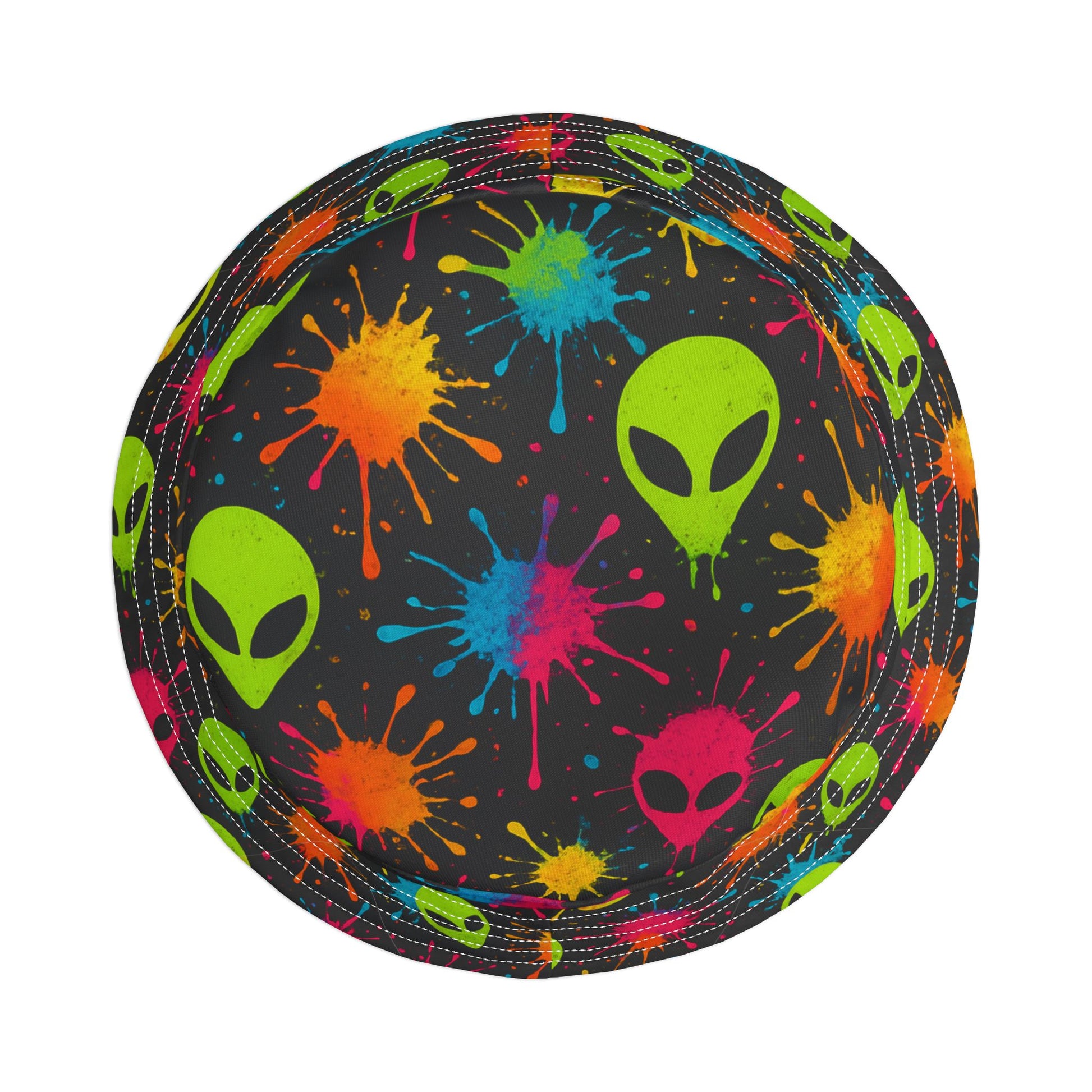 Neon Splatter Alien Bucket Hat