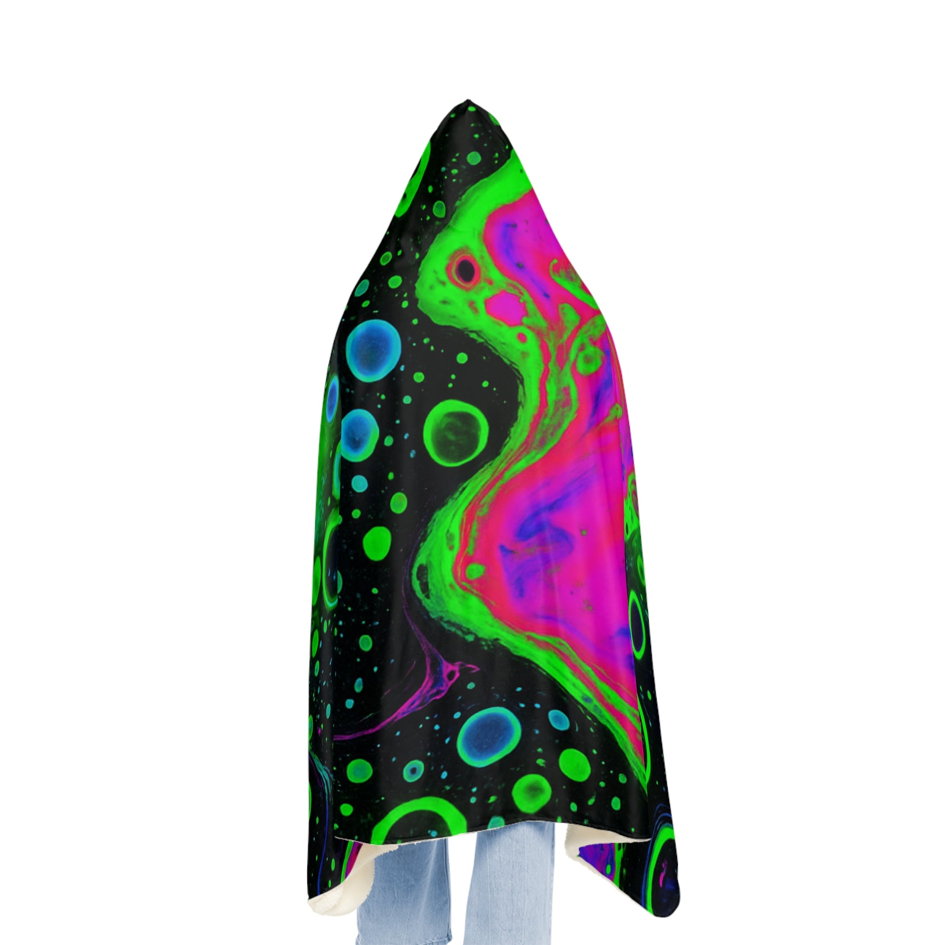 Alien Drip Hooded Blanket – 80" x 55"