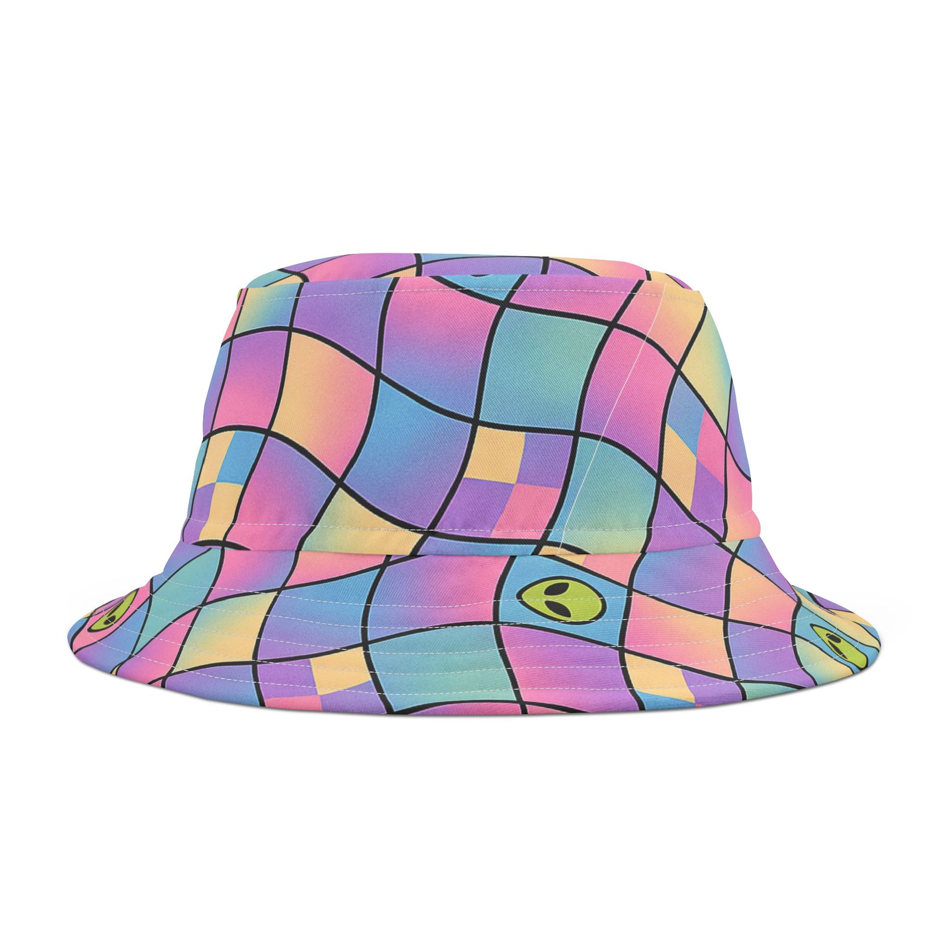 Pastel Warp Alien Bucket Hat