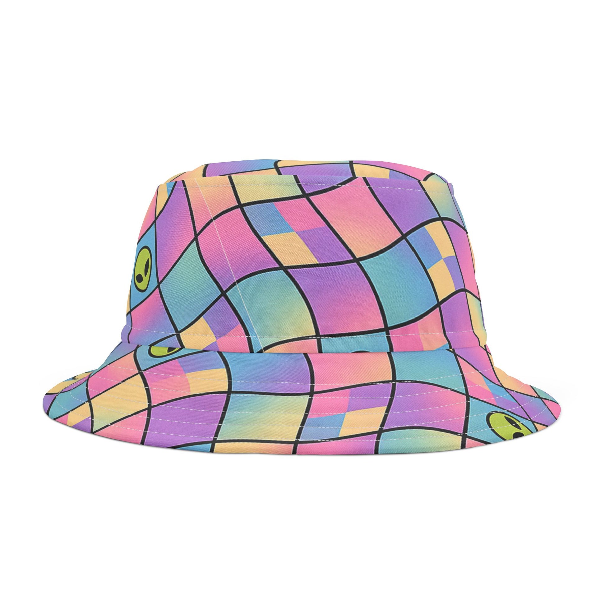 Pastel Warp Alien Bucket Hat