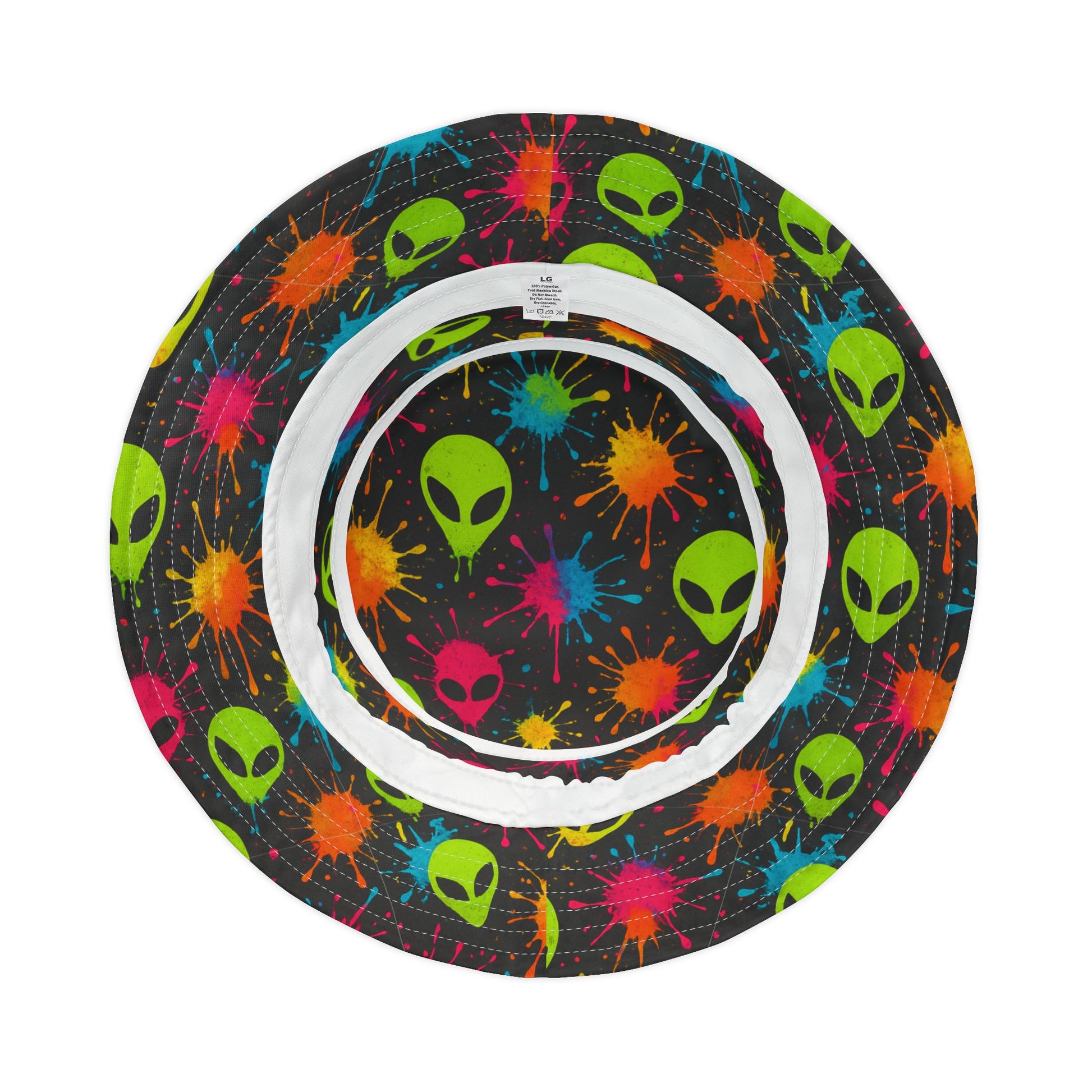 Neon Splatter Alien Bucket Hat
